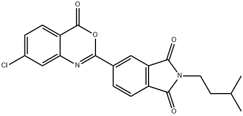 5-(7-chloro-4-oxo-4H-3,1-benzoxazin-2-yl)-2-isopentyl-1H-isoindole-1,3(2H)-dione Structure