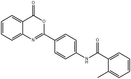 2-methyl-N-[4-(4-oxo-4H-3,1-benzoxazin-2-yl)phenyl]benzamide 구조식 이미지