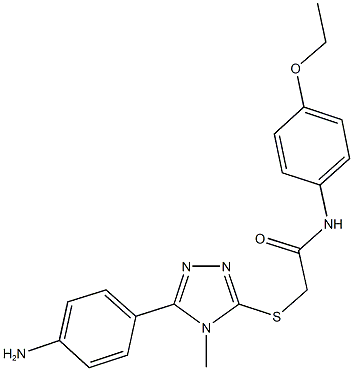 2-{[5-(4-aminophenyl)-4-methyl-4H-1,2,4-triazol-3-yl]sulfanyl}-N-(4-ethoxyphenyl)acetamide 구조식 이미지