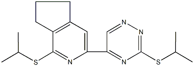 1-(isopropylsulfanyl)-3-[3-(isopropylsulfanyl)-1,2,4-triazin-5-yl]-6,7-dihydro-5H-cyclopenta[c]pyridine 구조식 이미지