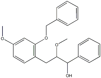 3-[2-(benzyloxy)-4-methoxyphenyl]-2-methoxy-1-phenyl-1-propanol 구조식 이미지