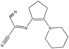 2-{[2-(1-piperidinyl)-1-cyclopenten-1-yl]imino}malononitrile Structure