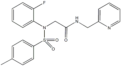 2-{2-fluoro[(4-methylphenyl)sulfonyl]anilino}-N-(2-pyridinylmethyl)acetamide 구조식 이미지