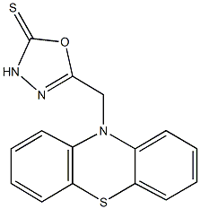 5-(10H-phenothiazin-10-ylmethyl)-1,3,4-oxadiazole-2(3H)-thione Structure