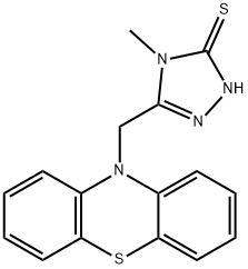 4-methyl-5-(10H-phenothiazin-10-ylmethyl)-2,4-dihydro-3H-1,2,4-triazole-3-thione Structure