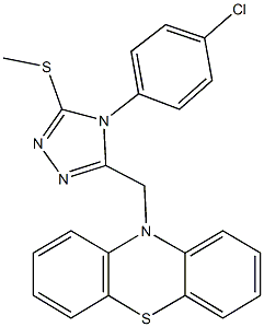10-{[4-(4-chlorophenyl)-5-(methylsulfanyl)-4H-1,2,4-triazol-3-yl]methyl}-10H-phenothiazine Structure