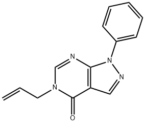 5-allyl-1-phenyl-1,5-dihydro-4H-pyrazolo[3,4-d]pyrimidin-4-one Structure