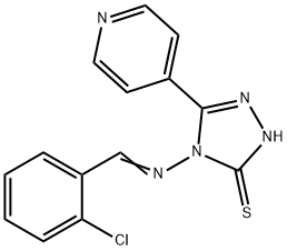 4-[(2-chlorobenzylidene)amino]-5-(4-pyridinyl)-2,4-dihydro-3H-1,2,4-triazole-3-thione 구조식 이미지