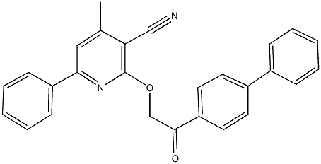 2-(2-[1,1'-biphenyl]-4-yl-2-oxoethoxy)-4-methyl-6-phenylnicotinonitrile Structure