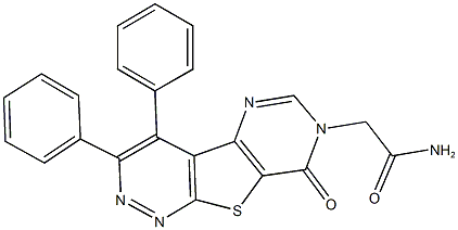 2-(8-oxo-3,4-diphenylpyrimido[4',5':4,5]thieno[2,3-c]pyridazin-7(8H)-yl)acetamide Structure