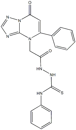2-[(7-oxo-5-phenyl[1,2,4]triazolo[1,5-a]pyrimidin-4(7H)-yl)acetyl]-N-phenylhydrazinecarbothioamide 구조식 이미지