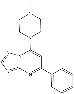 7-(4-methyl-1-piperazinyl)-5-phenyl[1,2,4]triazolo[1,5-a]pyrimidine Structure