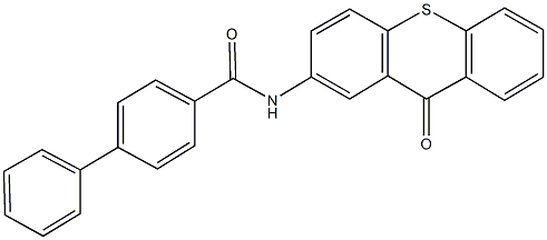 N-(9-oxo-9H-thioxanthen-2-yl)[1,1'-biphenyl]-4-carboxamide Structure