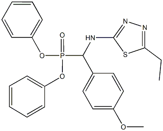 diphenyl [(5-ethyl-1,3,4-thiadiazol-2-yl)amino](4-methoxyphenyl)methylphosphonate Structure