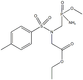ethyl {{[amino(methoxy)phosphoryl]methyl}[(4-methylphenyl)sulfonyl]amino}acetate 구조식 이미지