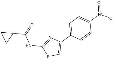 N-(4-{4-nitrophenyl}-1,3-thiazol-2-yl)cyclopropanecarboxamide 구조식 이미지