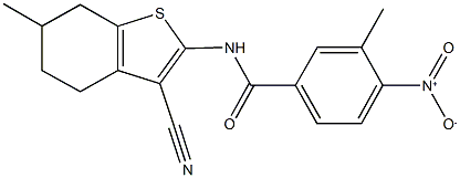 N-(3-cyano-6-methyl-4,5,6,7-tetrahydro-1-benzothien-2-yl)-4-nitro-3-methylbenzamide Structure