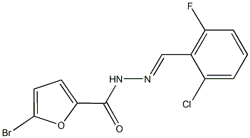 5-bromo-N'-(2-chloro-6-fluorobenzylidene)-2-furohydrazide Structure