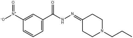 3-nitro-N'-(1-propyl-4-piperidinylidene)benzohydrazide Structure