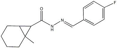 N'-(4-fluorobenzylidene)-1-methylbicyclo[4.1.0]heptane-7-carbohydrazide 구조식 이미지