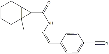 N'-(4-cyanobenzylidene)-1-methylbicyclo[4.1.0]heptane-7-carbohydrazide 구조식 이미지