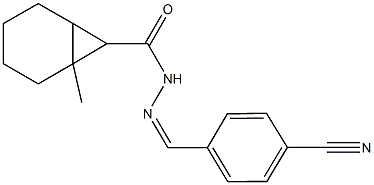 N'-(4-cyanobenzylidene)-1-methylbicyclo[4.1.0]heptane-7-carbohydrazide Structure