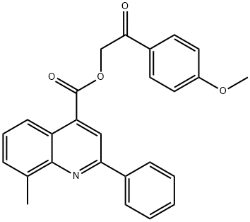 2-(4-methoxyphenyl)-2-oxoethyl 8-methyl-2-phenyl-4-quinolinecarboxylate 구조식 이미지