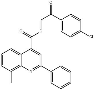 2-(4-chlorophenyl)-2-oxoethyl 8-methyl-2-phenyl-4-quinolinecarboxylate 구조식 이미지