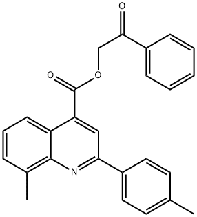 2-oxo-2-phenylethyl 8-methyl-2-(4-methylphenyl)-4-quinolinecarboxylate 구조식 이미지