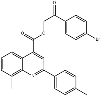 2-(4-bromophenyl)-2-oxoethyl 8-methyl-2-(4-methylphenyl)-4-quinolinecarboxylate 구조식 이미지