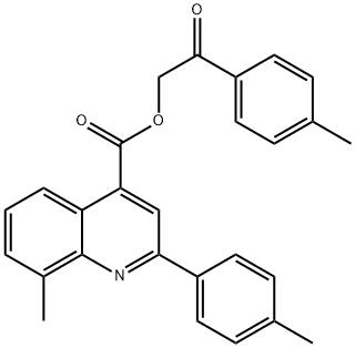 2-(4-methylphenyl)-2-oxoethyl 8-methyl-2-(4-methylphenyl)-4-quinolinecarboxylate Structure