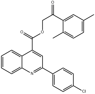 2-(2,5-dimethylphenyl)-2-oxoethyl 2-(4-chlorophenyl)-4-quinolinecarboxylate Structure