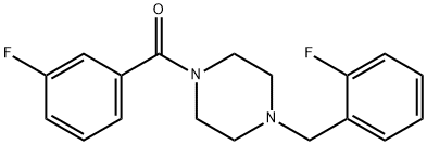 1-(3-fluorobenzoyl)-4-(2-fluorobenzyl)piperazine Structure