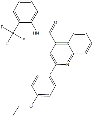 2-(4-ethoxyphenyl)-N-[2-(trifluoromethyl)phenyl]-4-quinolinecarboxamide 구조식 이미지