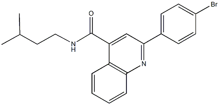 2-(4-bromophenyl)-N-isopentyl-4-quinolinecarboxamide Structure