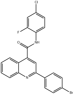 2-(4-bromophenyl)-N-(4-chloro-2-fluorophenyl)-4-quinolinecarboxamide Structure