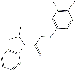 1-[(4-chloro-3,5-dimethylphenoxy)acetyl]-2-methylindoline Structure