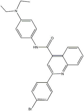 2-(4-bromophenyl)-N-[4-(diethylamino)phenyl]-4-quinolinecarboxamide Structure