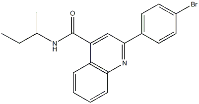 2-(4-bromophenyl)-N-(sec-butyl)-4-quinolinecarboxamide Structure