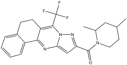 10-[(2,4-dimethyl-1-piperidinyl)carbonyl]-7-(trifluoromethyl)-5,6-dihydrobenzo[h]pyrazolo[5,1-b]quinazoline Structure