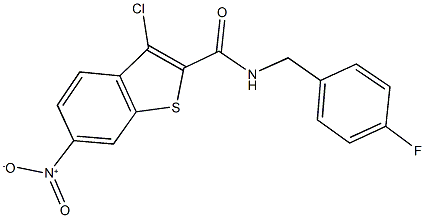 3-chloro-N-(4-fluorobenzyl)-6-nitro-1-benzothiophene-2-carboxamide Structure