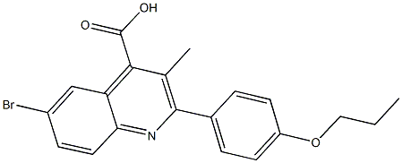 6-bromo-3-methyl-2-(4-propoxyphenyl)-4-quinolinecarboxylic acid 구조식 이미지
