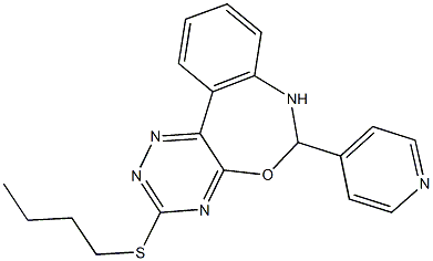 3-(butylsulfanyl)-6-(4-pyridinyl)-6,7-dihydro[1,2,4]triazino[5,6-d][3,1]benzoxazepine Structure