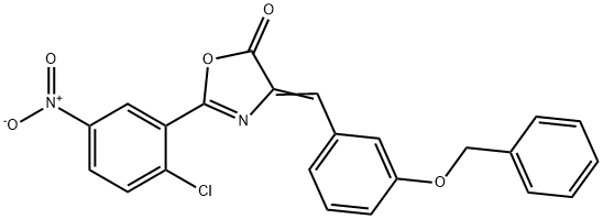 4-[3-(benzyloxy)benzylidene]-2-{2-chloro-5-nitrophenyl}-1,3-oxazol-5(4H)-one Structure