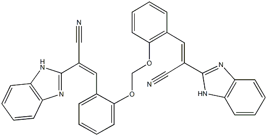 2-(1H-benzimidazol-2-yl)-3-[2-({2-[2-(1H-benzimidazol-2-yl)-2-cyanovinyl]phenoxy}methoxy)phenyl]acrylonitrile Structure