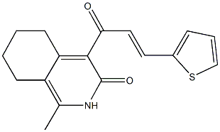 1-methyl-4-[3-(2-thienyl)acryloyl]-5,6,7,8-tetrahydro-3(2H)-isoquinolinone 구조식 이미지