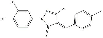 2-(3,4-dichlorophenyl)-5-methyl-4-(4-methylbenzylidene)-2,4-dihydro-3H-pyrazol-3-one 구조식 이미지