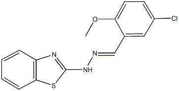5-chloro-2-methoxybenzaldehyde 1,3-benzothiazol-2-ylhydrazone Structure