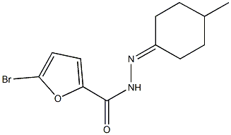 5-bromo-N'-(4-methylcyclohexylidene)-2-furohydrazide 구조식 이미지