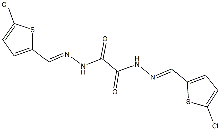 N'~1~,N'~2~-bis[(5-chloro-2-thienyl)methylene]ethanedihydrazide 구조식 이미지